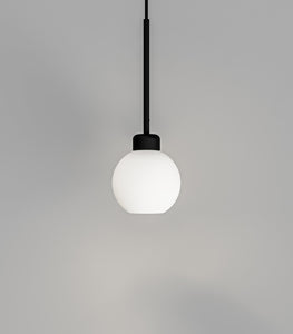 Parlour Lite Black Sphere White Pendant Light by Lighting Republic