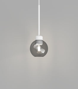 Parlour Lite White Sphere Smoke Pendant Light by Lighting Republic