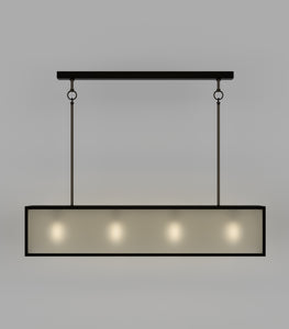 Dover Linear 4 Light Frosted Pendant by Lighting Republic