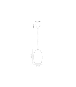 Organic Pendant Medium Technical Drawing by Lighting Republic