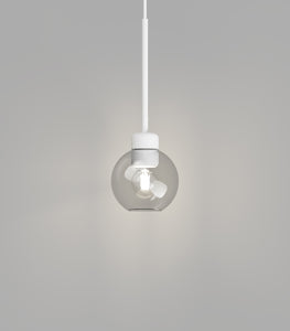 Parlour Lite White Sphere Clear Pendant Light by Lighting Republic