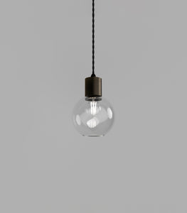 Parlour Iron Sphere Clear Pendant Light by Lighting Republic